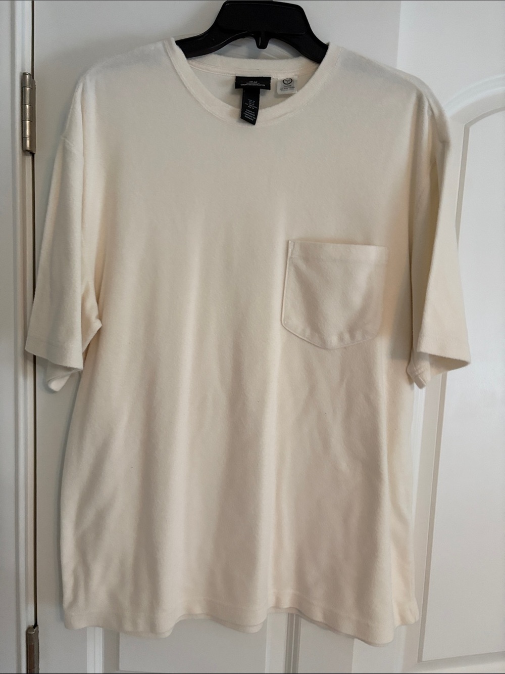 H&M Cream Short Sleeve Pocket Tee - Off-White
